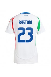 Italië Alessandro Bastoni #23 Voetbaltruitje Uit tenue Dames EK 2024 Korte Mouw